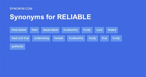 dependable synonym